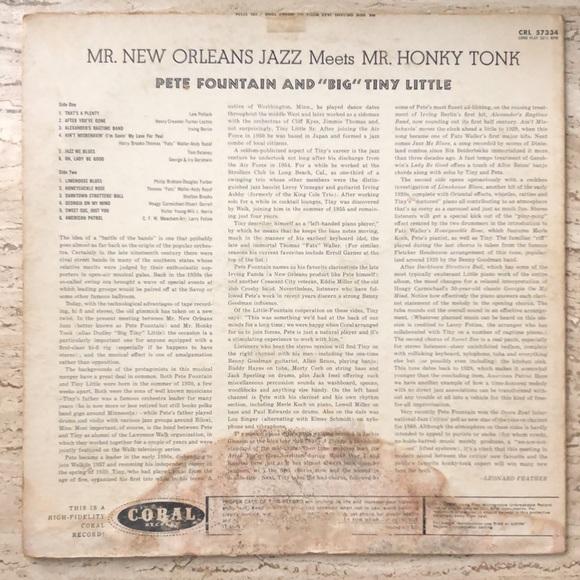 Pete Fountain, Big Tiny Little Vinyl Lp - Picture 9 of 9